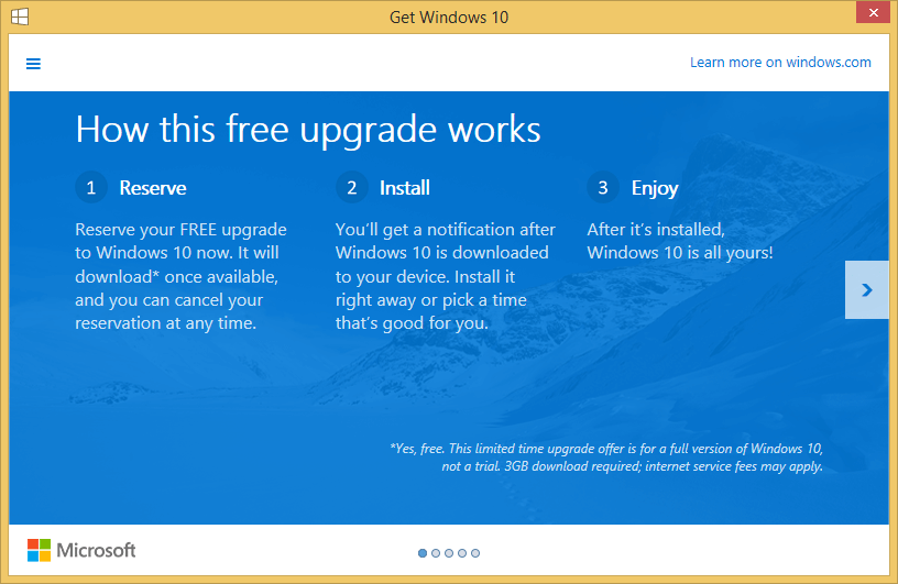 Reserve Windows 10 ahead for priority and faster update!